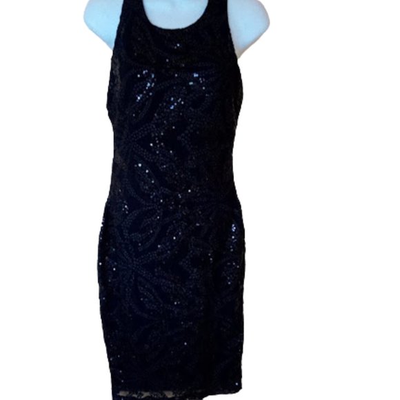 LE CHATEAU Black Beaded Pencil Dress Size XS NEW NWT - Picture 1 of 4